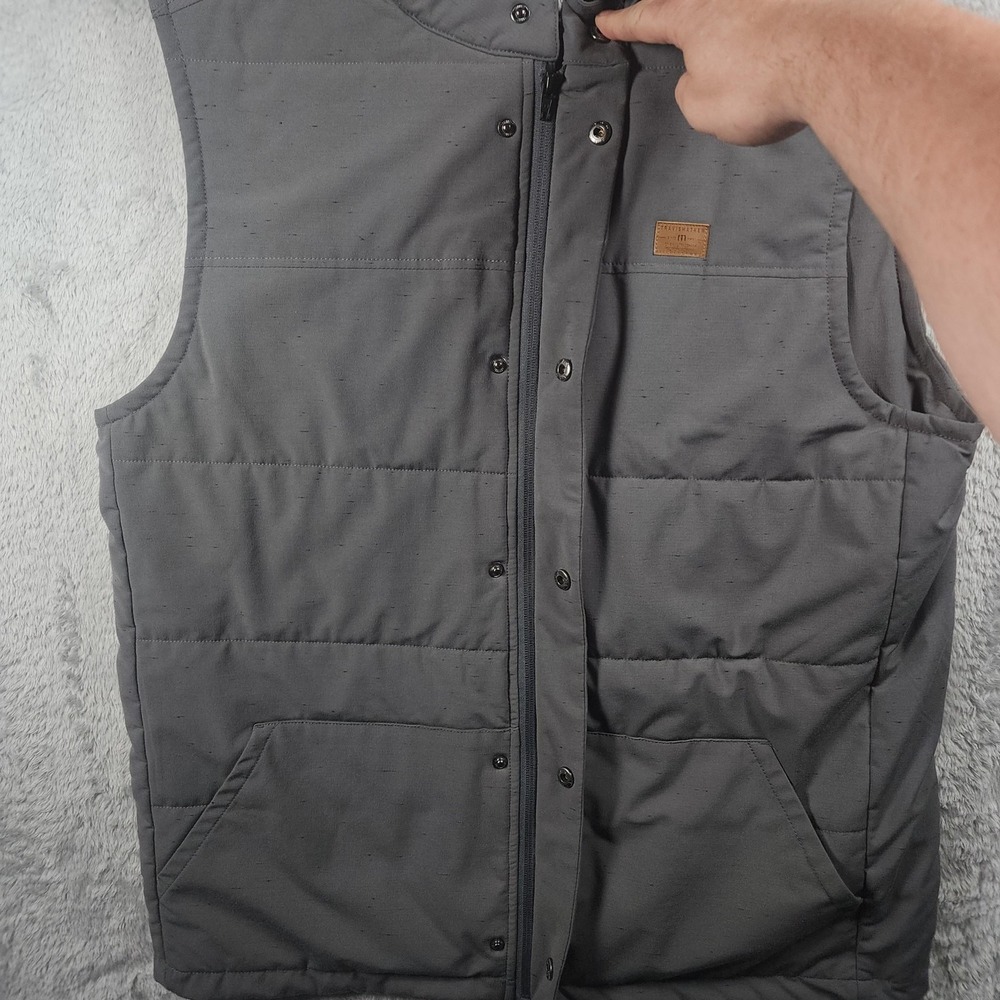 Nashville Predators Vest Mens Large Gray Quilted TravisMathew Hockey Insulated - Picture 9 of 14